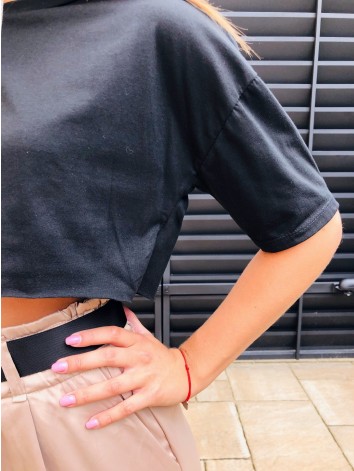 Dámsky čierny crop top