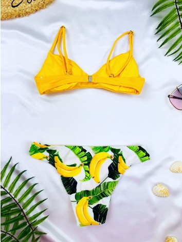 Žlté dvojdielne plavky - brazilky