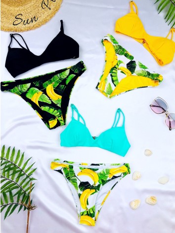 Žlté dvojdielne plavky - brazilky