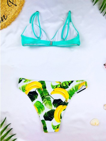 Zelené dvojdielne plavky - brazilky