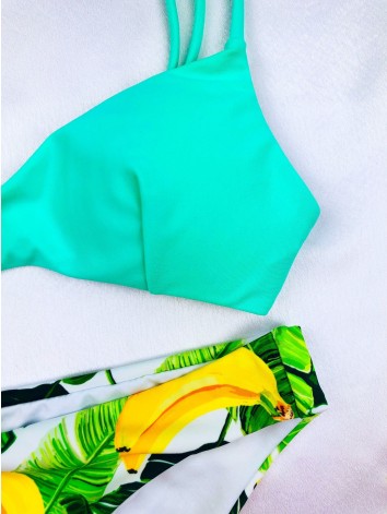 Zelené dvojdielne plavky - brazilky