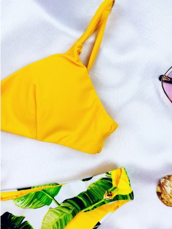 Žlté dvojdielne plavky - brazilky