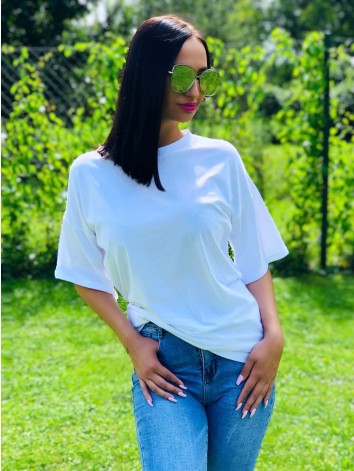 Oversize biele tričko Mickey Mouse