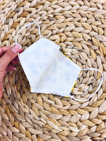 Detské bavlnené žlté rúško