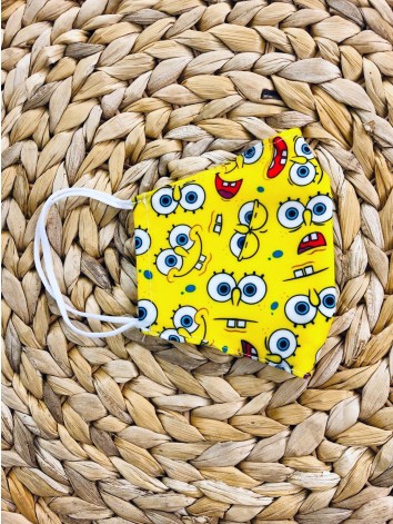 Detské bavlnené žlté rúško