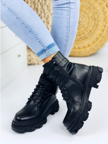 Dámske čierne kanady s kapsičkou