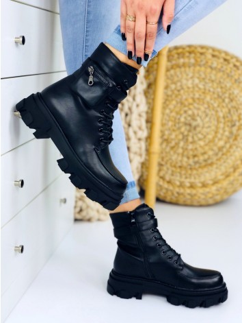 Dámske čierne kanady s kapsičkou