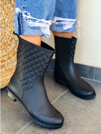 Dámske čierne nízke gumáky