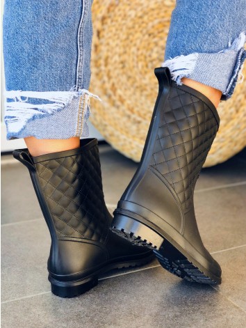 Dámske čierne nízke gumáky