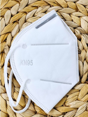 Biely respirátor KN95