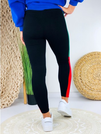 Teplákové čierno-zelené legíny