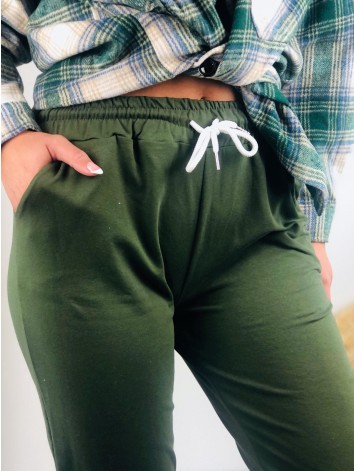 Dámske khaki tepláky