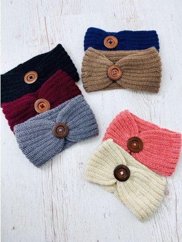 Pletená zelená čelenka