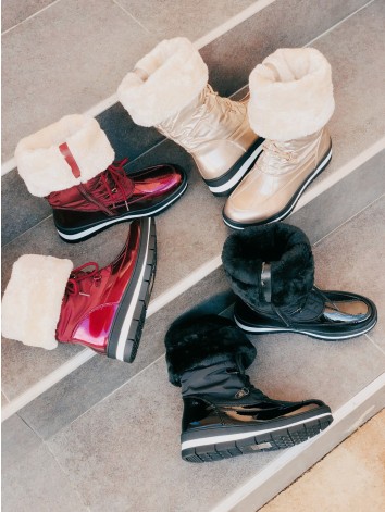 Dámske vysoké zlaté snehule