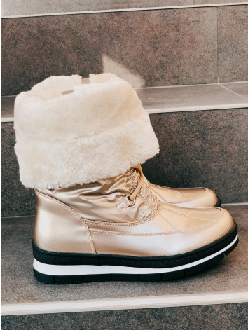 Dámske vysoké zlaté snehule