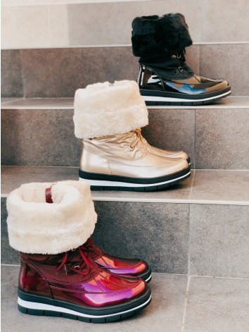 Dámske vysoké zlaté snehule