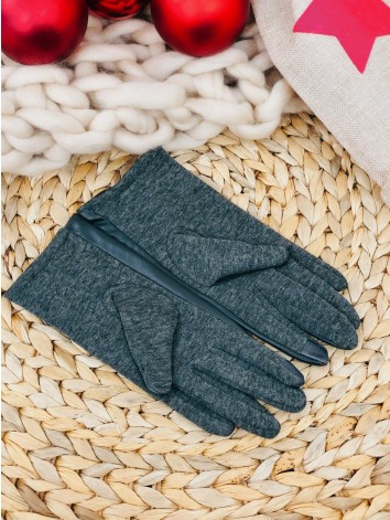 Dámske kombinované sivé rukavice