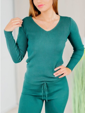 Dámska zelená pletená súprava