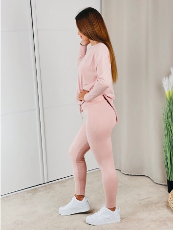 Ružová pletená súprava Aneglla