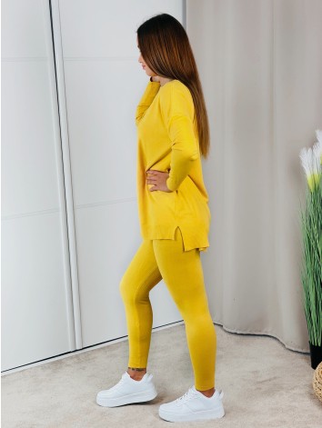 Žltá pletená súprava Aneglla