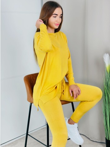 Žltá pletená súprava Aneglla