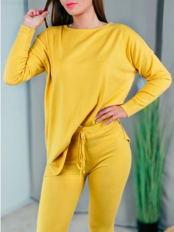 Žltá pletená súprava Aneglla