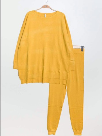 Žltá pletená súprava Aneglla