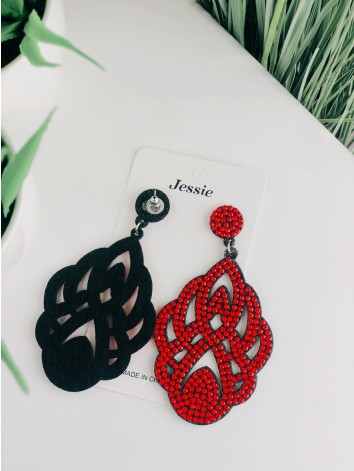 Dámske ľahké červené náušnice