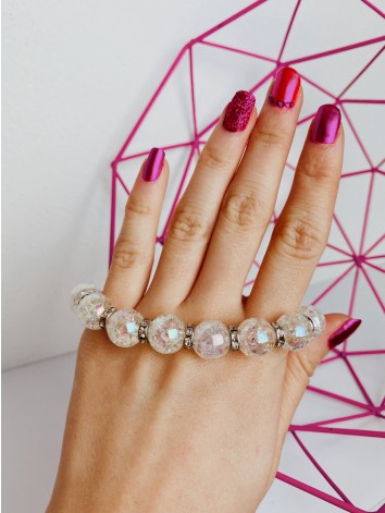 Dámsky biely náramok