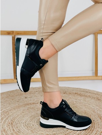 Čierne tenisky na platforme