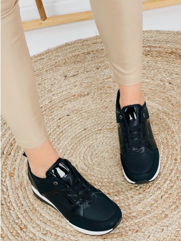 Čierne tenisky na platforme