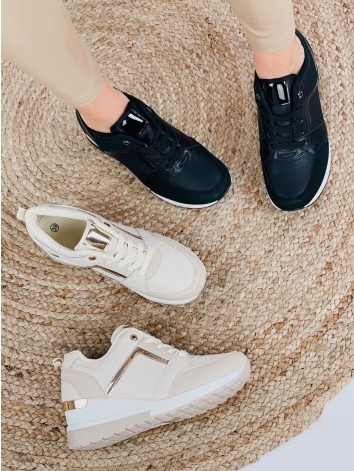 Čierne tenisky na platforme