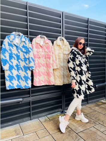 Dlhý prechodný košeľový kabát - béžový