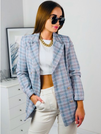 Elegantné fialové sako s gombíkmi