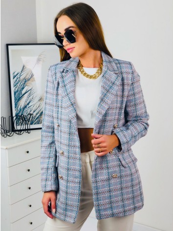 Elegantné fialové sako s gombíkmi