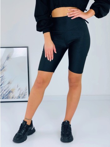 Dámske krátke čierne cyklo-legíny