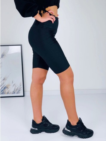 Dámske krátke čierne cyklo-legíny