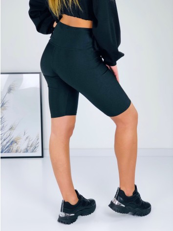 Dámske krátke čierne cyklo-legíny