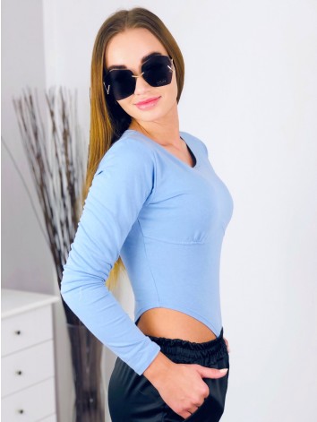 Dámske modré body s rozparkom