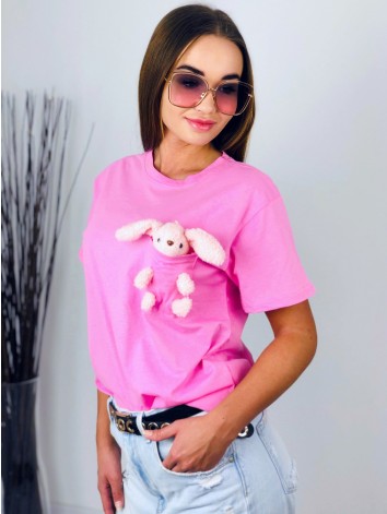 Ružové tričko s plyšovou hračkou