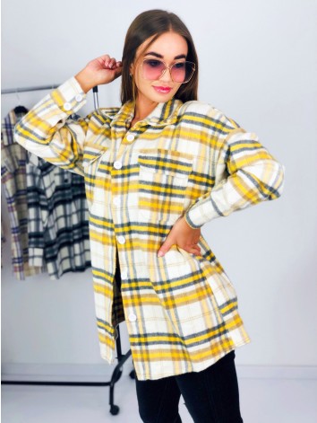 Dámska žltá predĺžená košeľa Merry