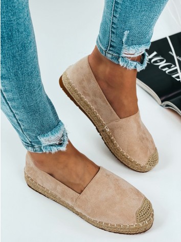 Béžové espadrilky na platforme Lauora