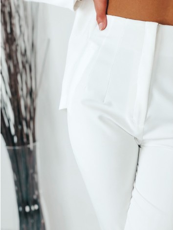 Dámske biele elegantné nohavice