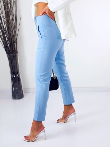 Dámske modré elegantné nohavice