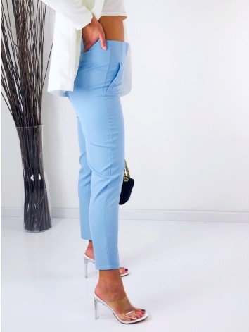 Dámske modré elegantné nohavice