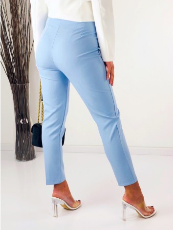 Dámske modré elegantné nohavice