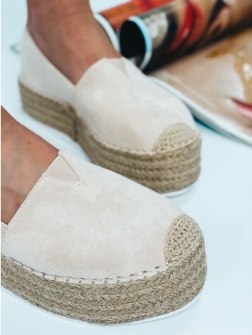Dámske béžové espadrilky