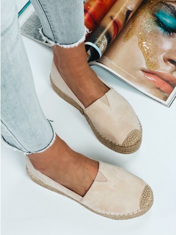 Dámske béžové espadrilky