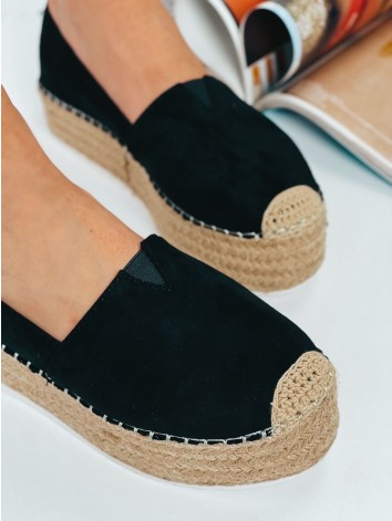 Dámske čierne espadrilky
