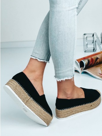 Dámske čierne espadrilky
